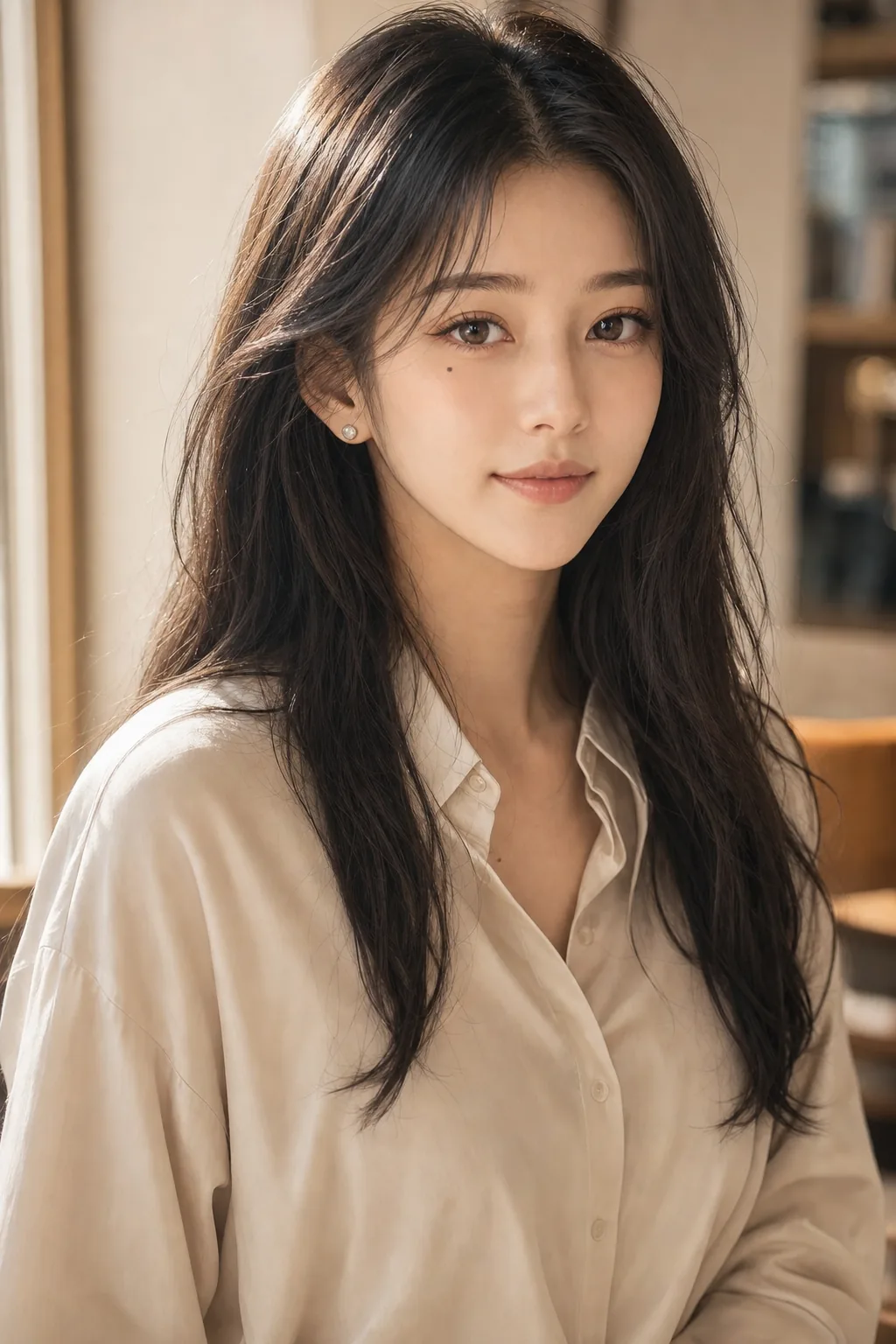 Reference photo of Mira — real photo used as the character reference input for TaleAtelier's photo-to-manga workflow. This face becomes the locked character reference for every generated panel.