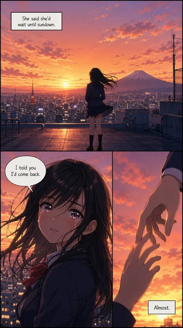 Anime comic style sample from TaleAtelier