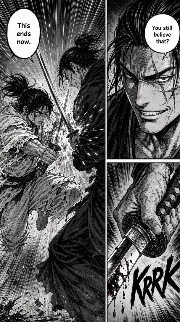 Manga comic style sample from TaleAtelier