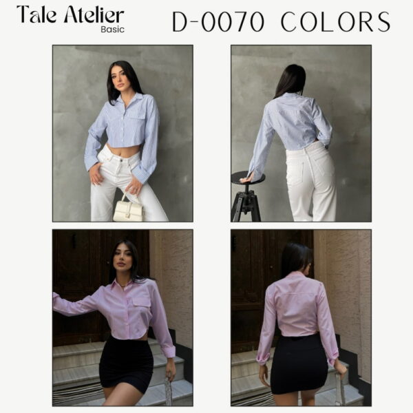 Woman Crop Shirt D-0070 - Image 4