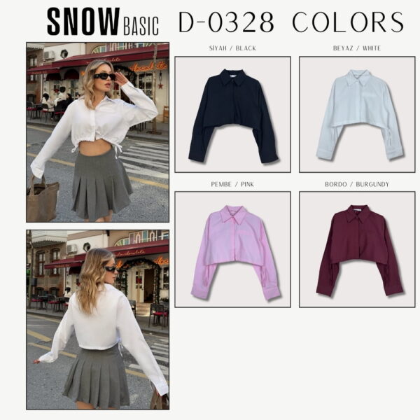 Woman Crop Shirt D-0328 - Image 4