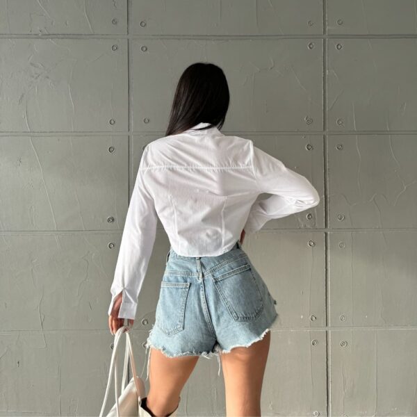 Woman Crop Shirt D-0046 - Image 3