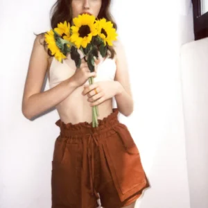 Linen Shorts – Coral