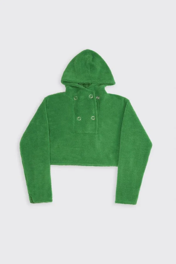 Bee Teddy Sweatshirt – Green - Image 2