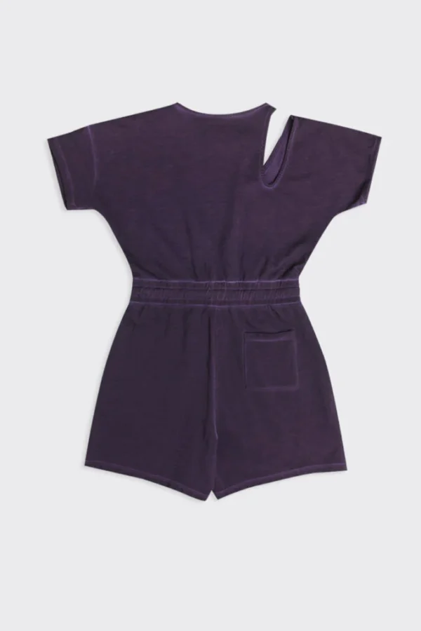 Lola Washed Coverall – Purple Indigo