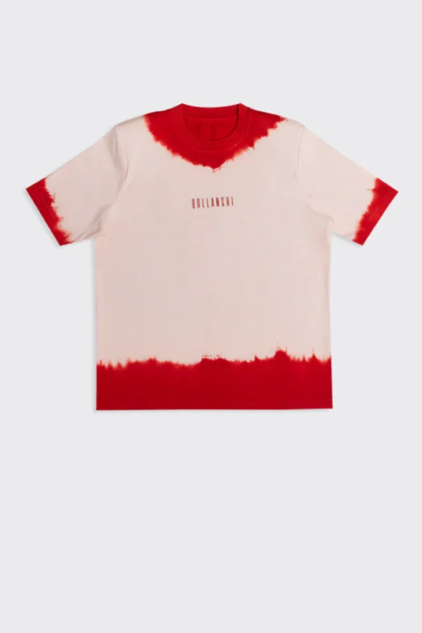 Tie Dye Vatkalı T-Shirt – Pink & Red