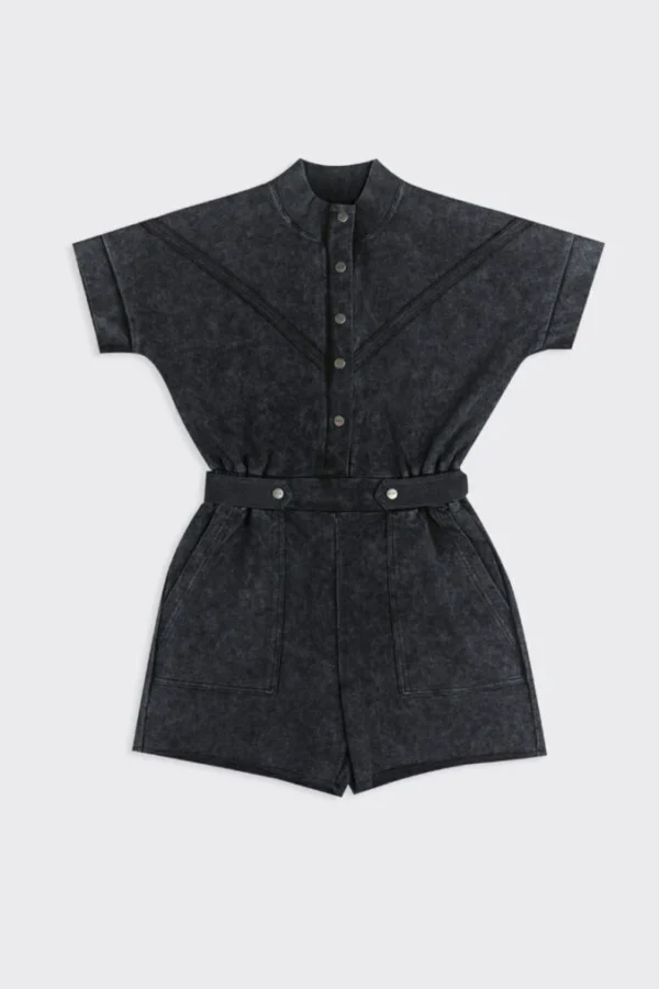 Tracy Washed Coverall – Black - Image 2