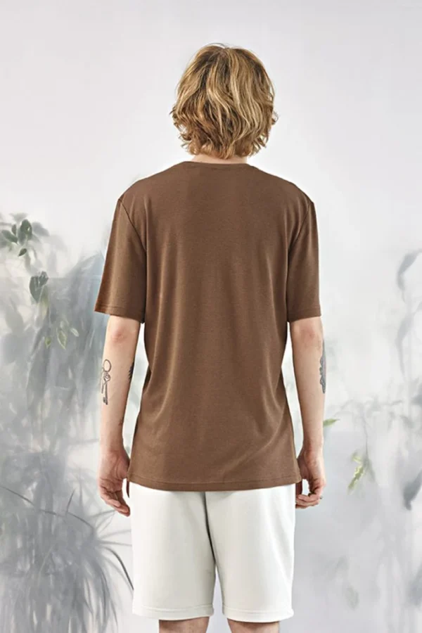 Basic T-Shirt – Brown - Image 2