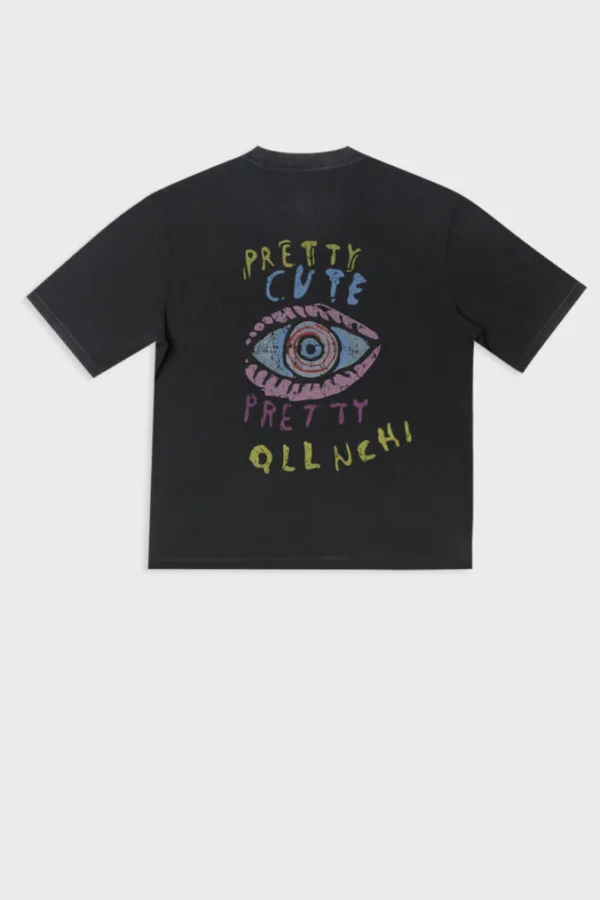 Pretty Qllnch Vintage Dyed T-Shirt – Black - Image 3