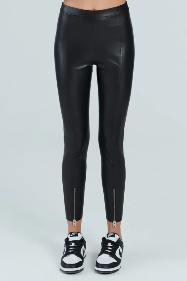Felicity Leather Pants – Matte Black - Image 2