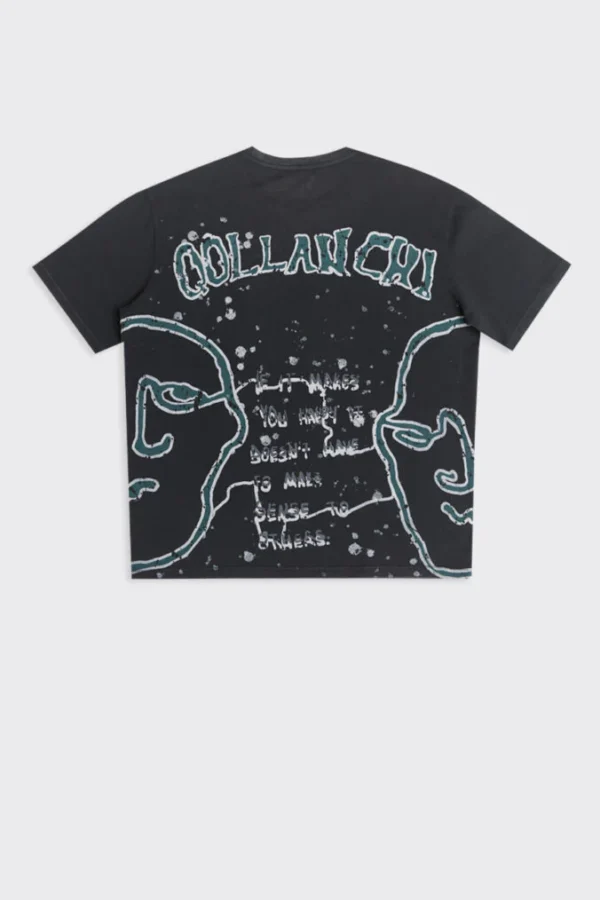 2faces Washed T-Shirt – Black - Image 2
