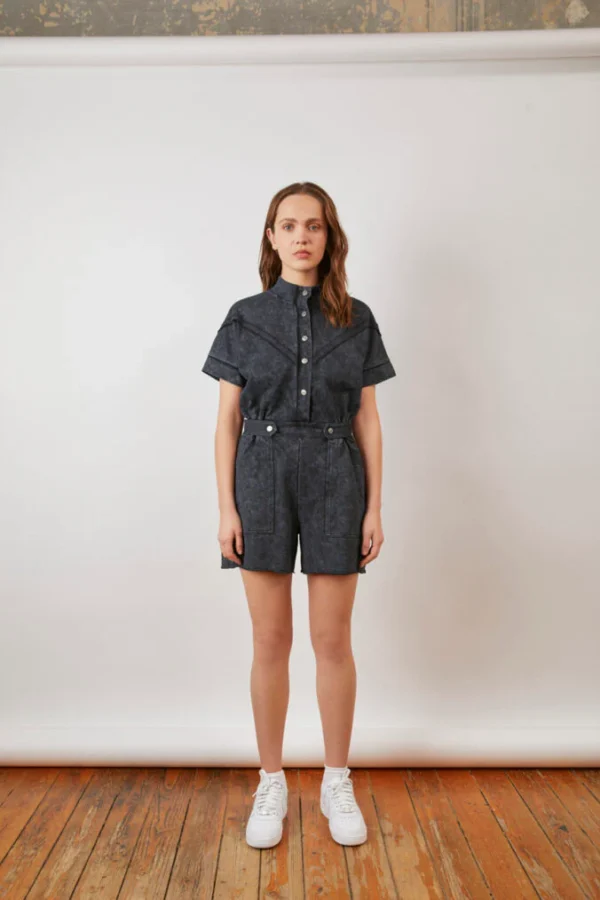 Tracy Washed Coverall – Black - Image 3