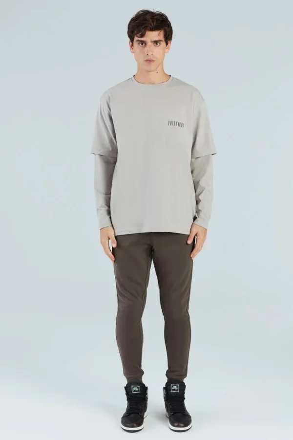 Now What Long Sleeve T-Shirt – Stone - Image 2