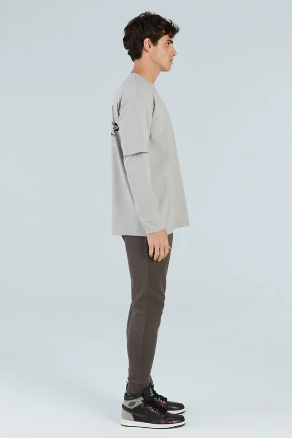 Now What Long Sleeve T-Shirt – Stone - Image 3