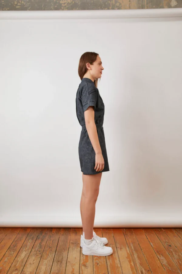 Tracy Washed Coverall – Black - Image 4