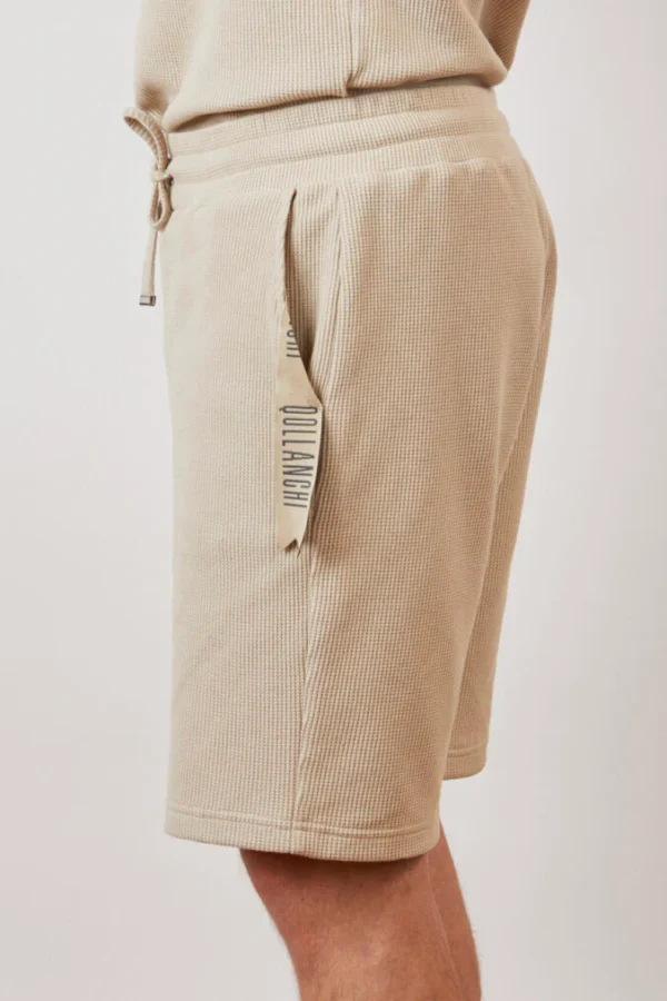 Praise Waffle Shorts – Beige - Image 3
