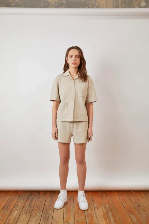 Jade Waffle Short – Beige - Image 3