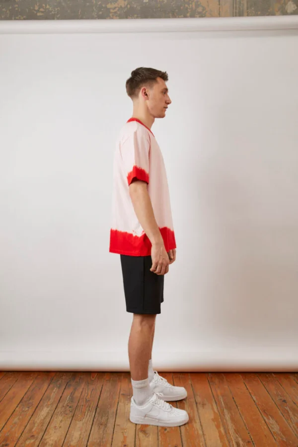 Tie Dye T-Shirt – Red & Pink - Image 4