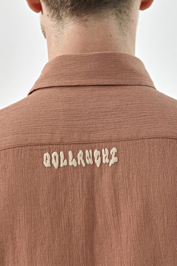 Linen Shirt – Coral - Image 4