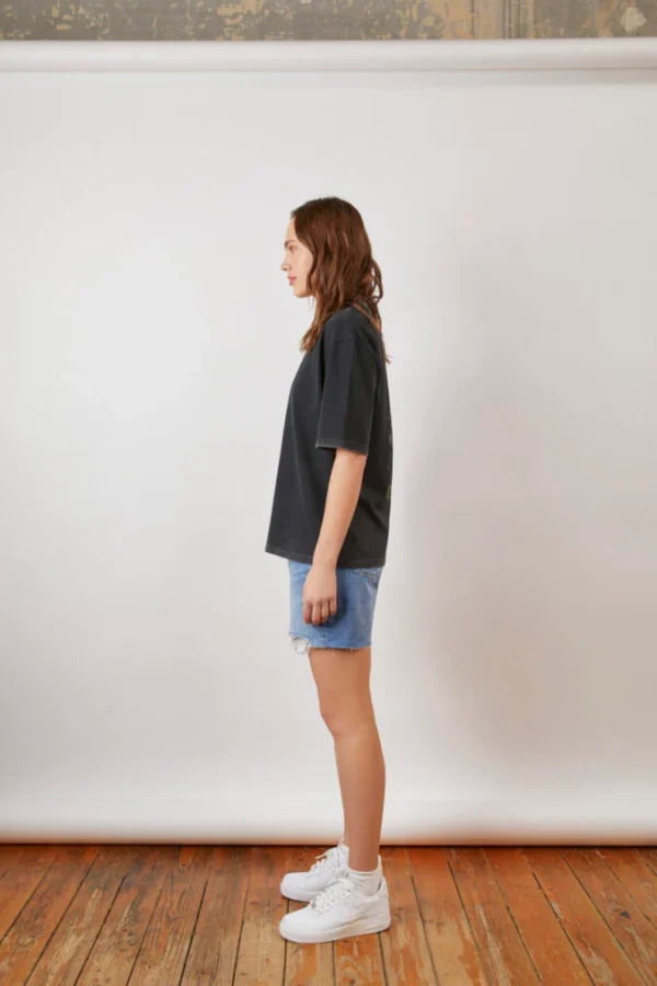 Pretty Qllnch Vintage Dyed T-Shirt – Black - Image 5
