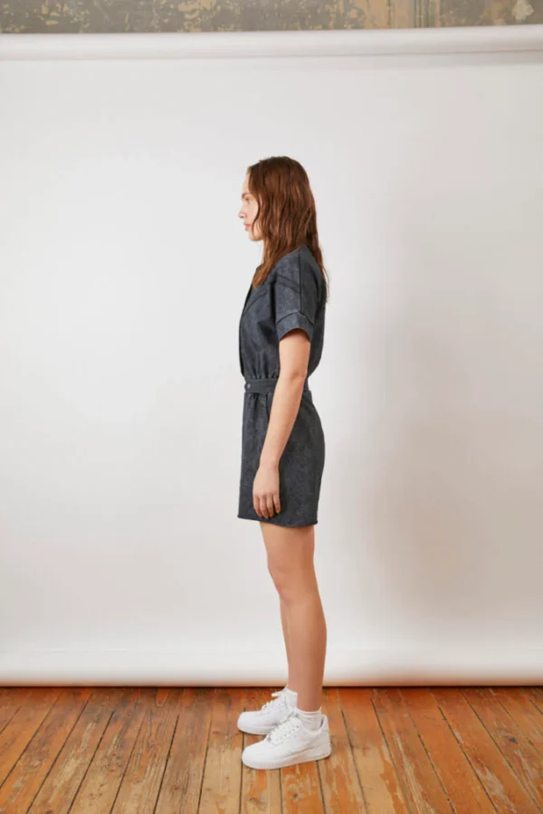 Tracy Washed Coverall – Black - Image 5