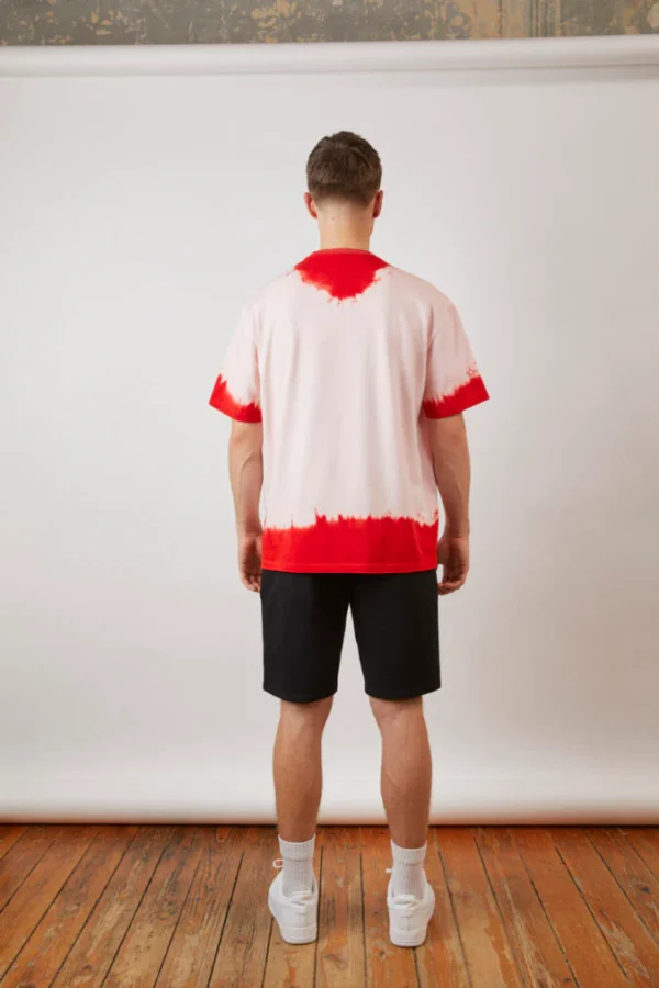 Tie Dye T-Shirt – Red & Pink - Image 5
