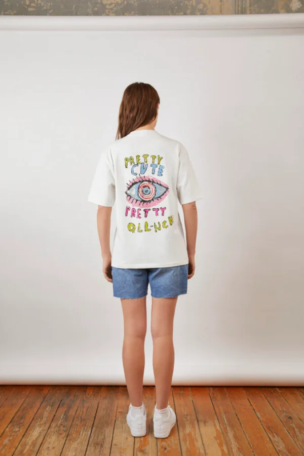 Pretty Qllnch T-Shirt – Beyaz - Image 6