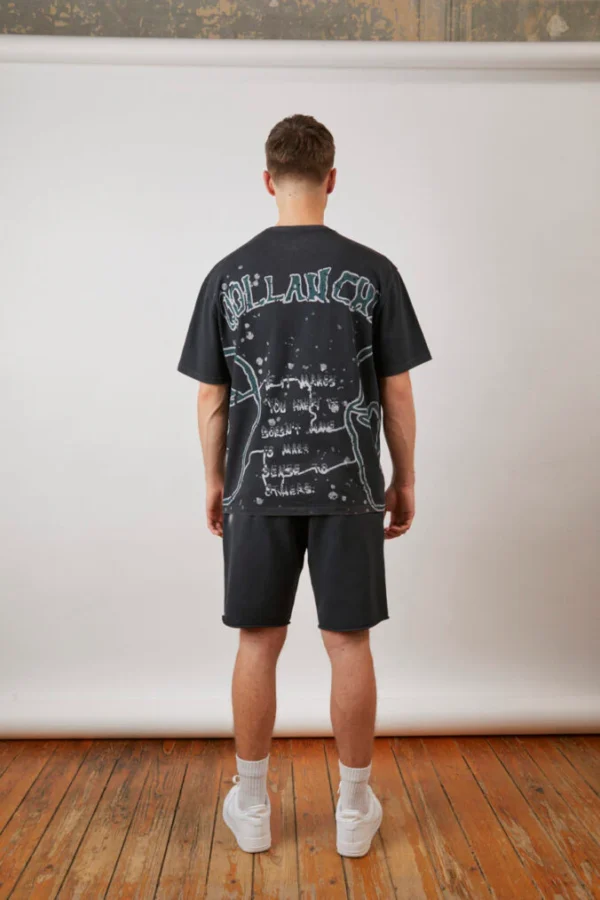2faces Washed T-Shirt – Black - Image 6