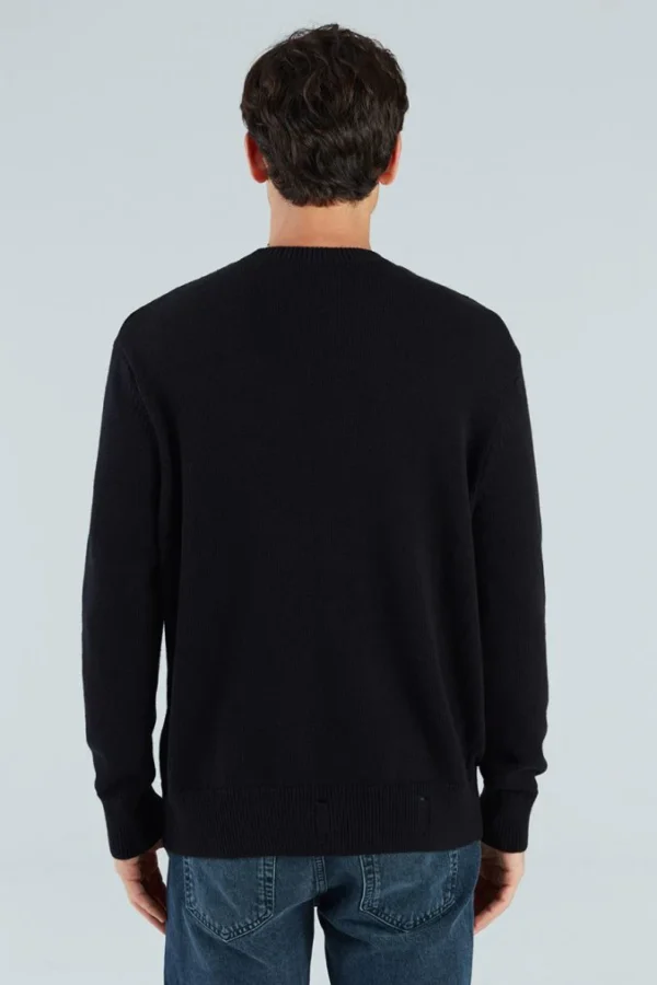 Ripped Knit Sweater – Black - Image 6
