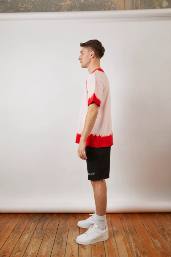 Tie Dye T-Shirt – Red & Pink - Image 6