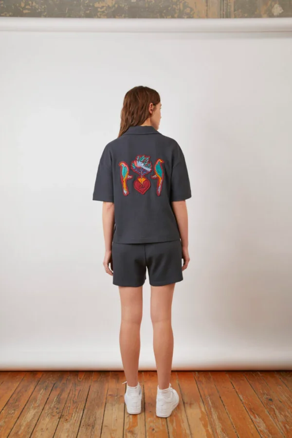 Jade Waffle Shirt – Antrasit - Image 7