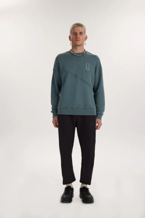 Faces Oversize Washed Sweatshirt - Washed Stone
