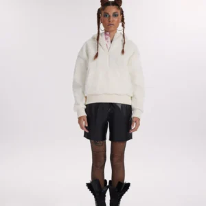 Clifford Fleece Half-Zip Jacket - Off-white