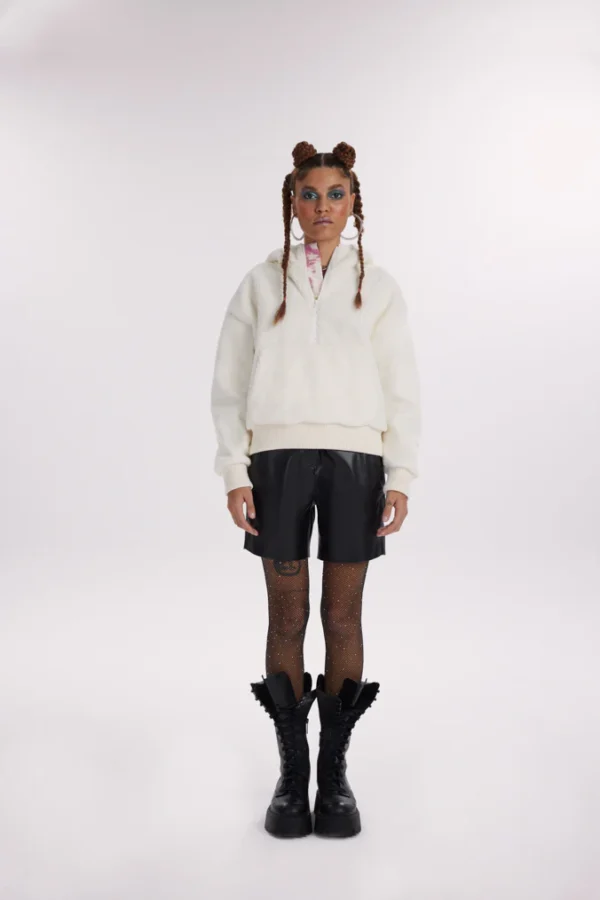 Clifford Fleece Half-Zip Jacket - Off-white