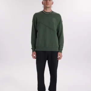 Faces Oversize Washed Sweatshirt - Washed Green