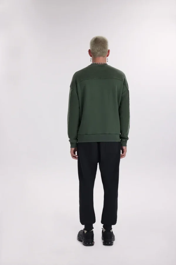 Faces Oversize Washed Sweatshirt - Washed Green - Image 3