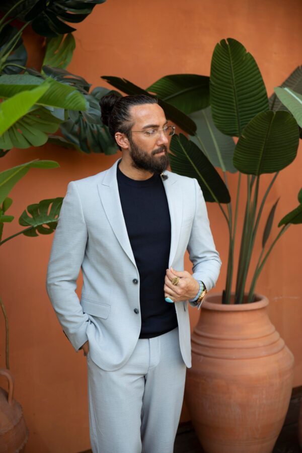 Men's Swallow Collar Slim Fit Suit - Image 7