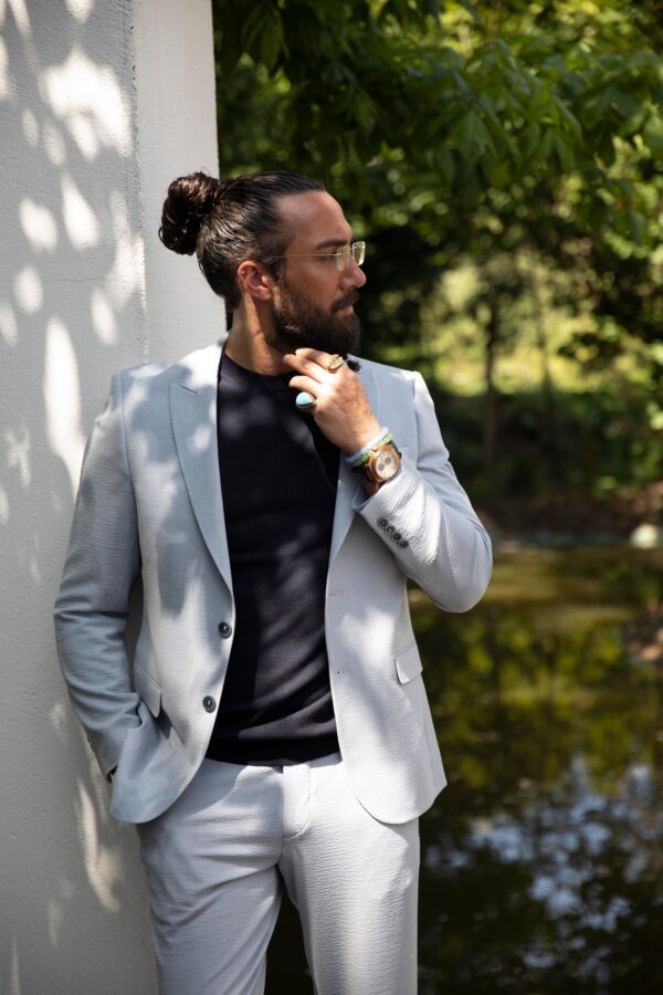 Men's Swallow Collar Slim Fit Suit - Image 10