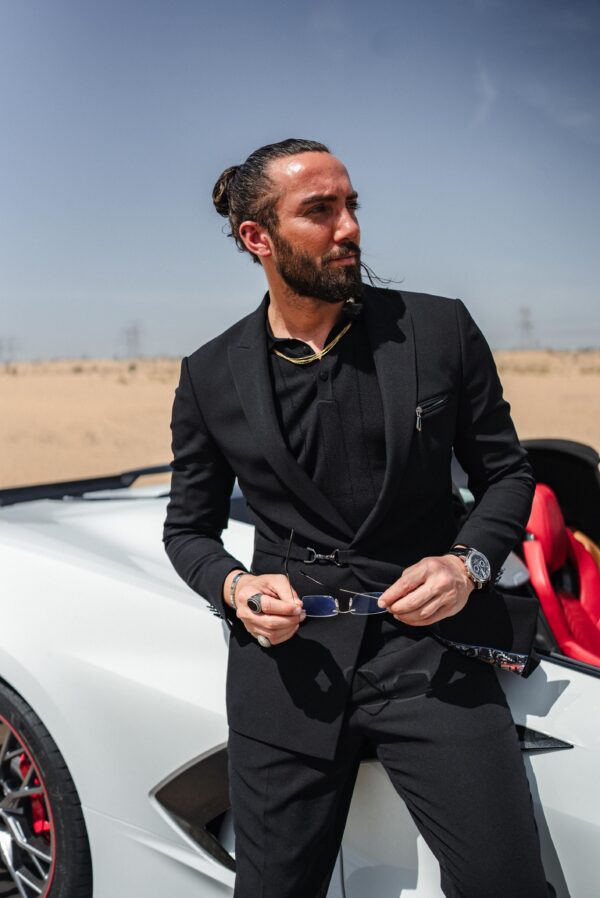 SPECIAL DESIGN ZIPPER POCKET DETAIL CASUAL SUIT