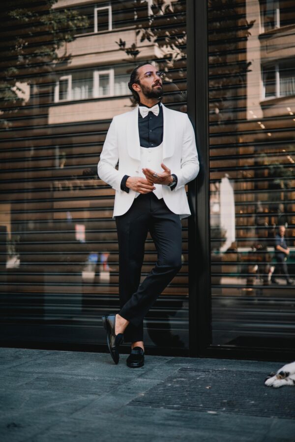 Shawl Collar Slim Fit Men's Wedding Suit
